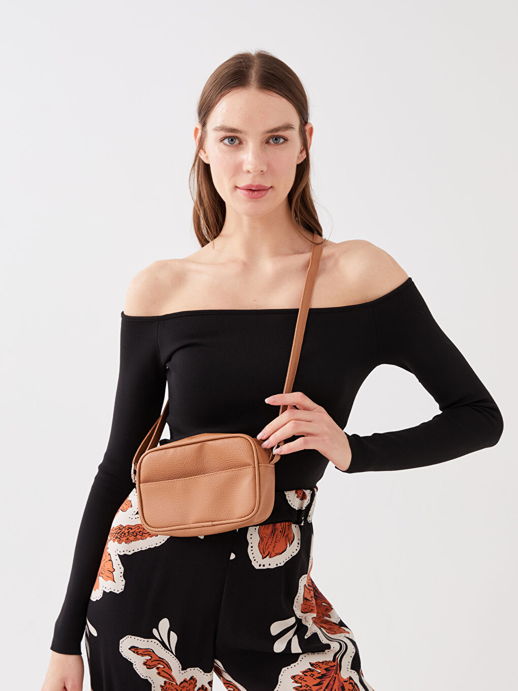 Leather-Look Women's Crossbody Bag-1