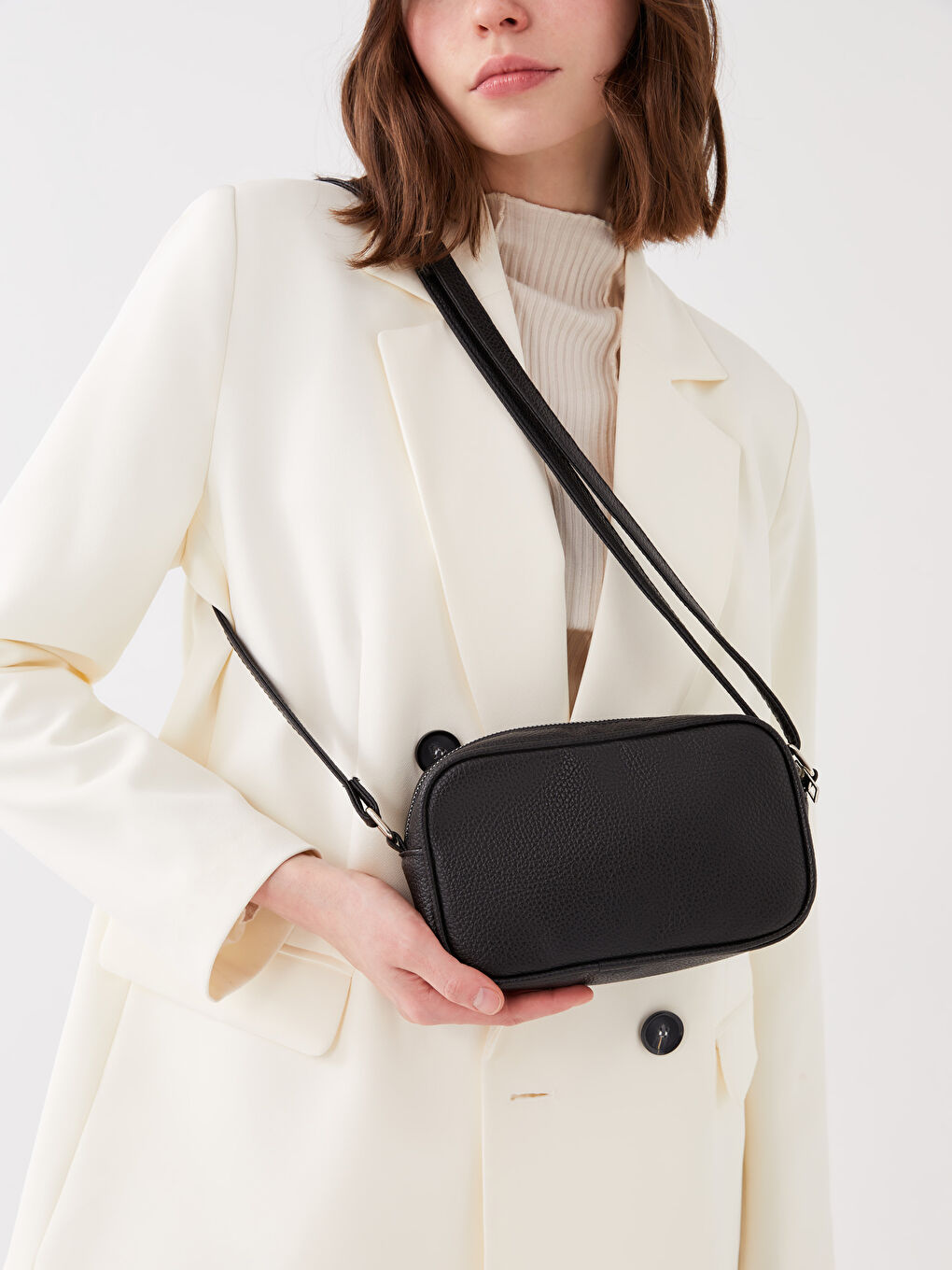 Geantă Crossbody pentru Femei cu Aspect de Piele