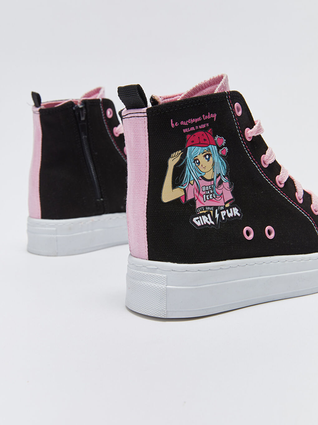 أحذية رياضية بنات مطبوعة بسوستة وكاحل-4