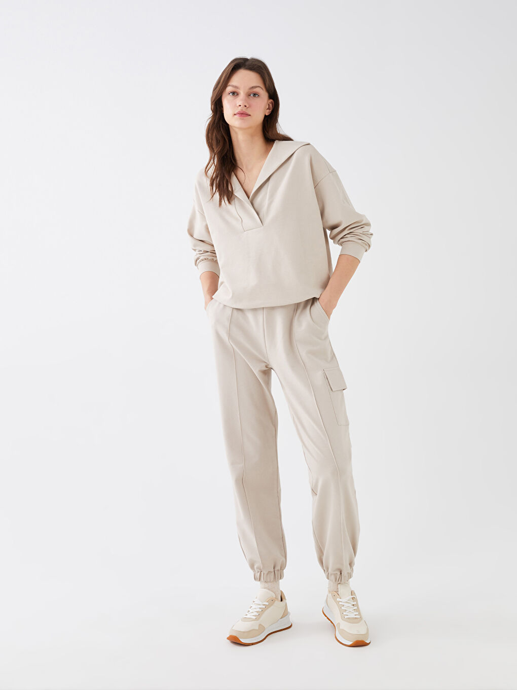 LCW Vision Pantalons de survêtement jogger à taille élastiquée pour Femmes -S3FC00Z8-FDH