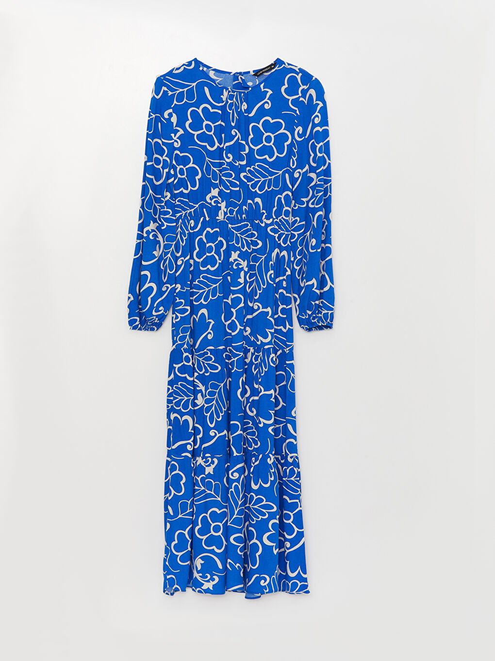 Crew Neck Flower Long Sleeve Women's Dress -S3FC60Z8-LS3