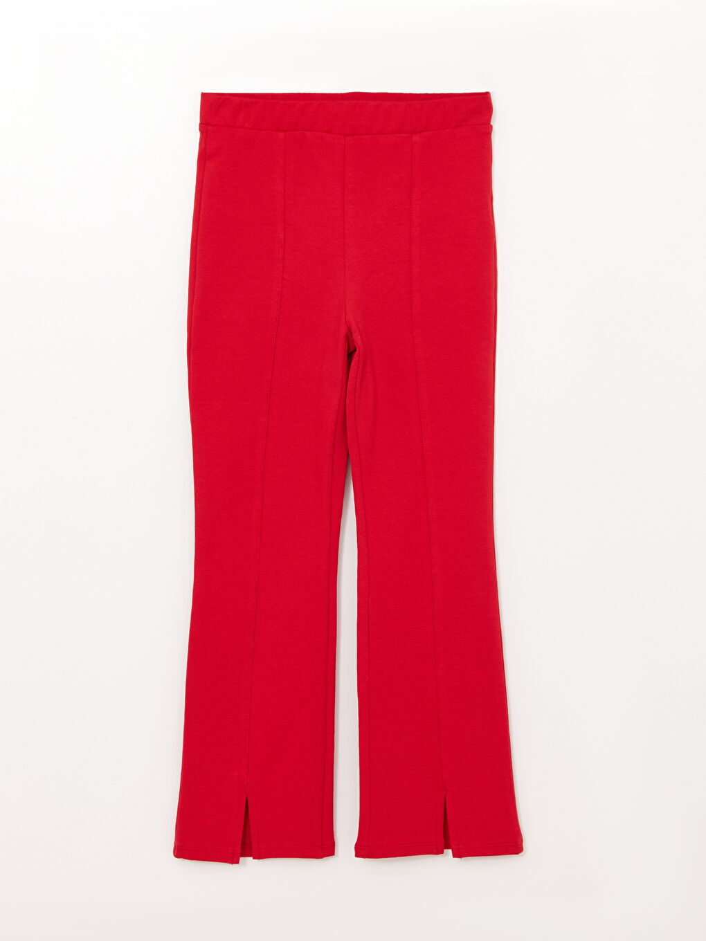 Kırmızı Beli Lastikli Basic Kız Çocuk Pantolon