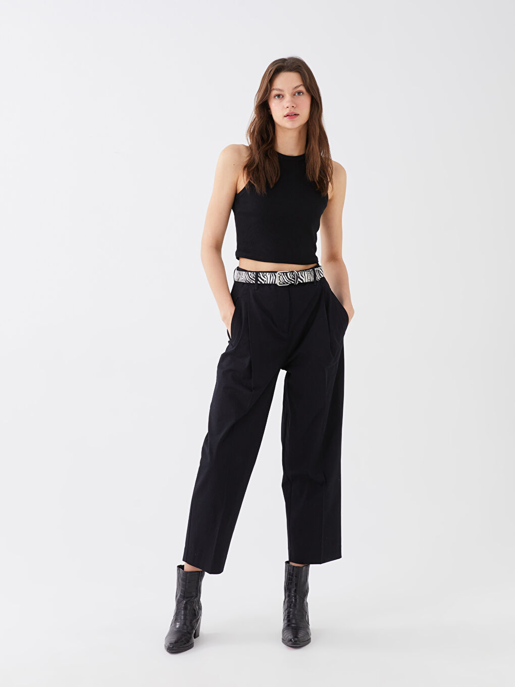 LCW Vision Standart Fit Düz Gabardin Kadın Pantolon -S3FC69Z8-CVL