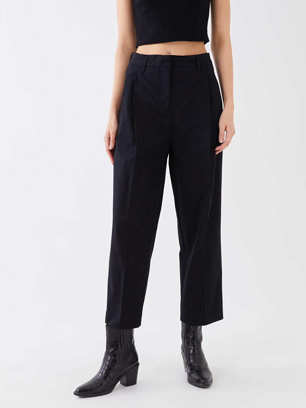 LCW Vision Standart Fit Düz Gabardin Kadın Pantolon -S3FC69Z8-CVL
