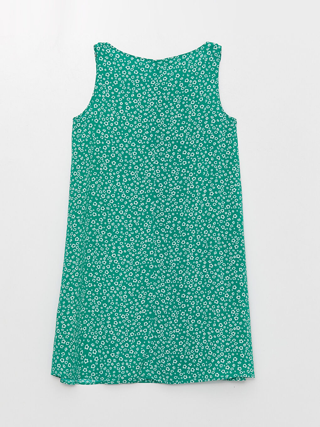 მრგვალი საყელო ყვავილოვანი A-ფორმის ქალებისთვის კაბა-6