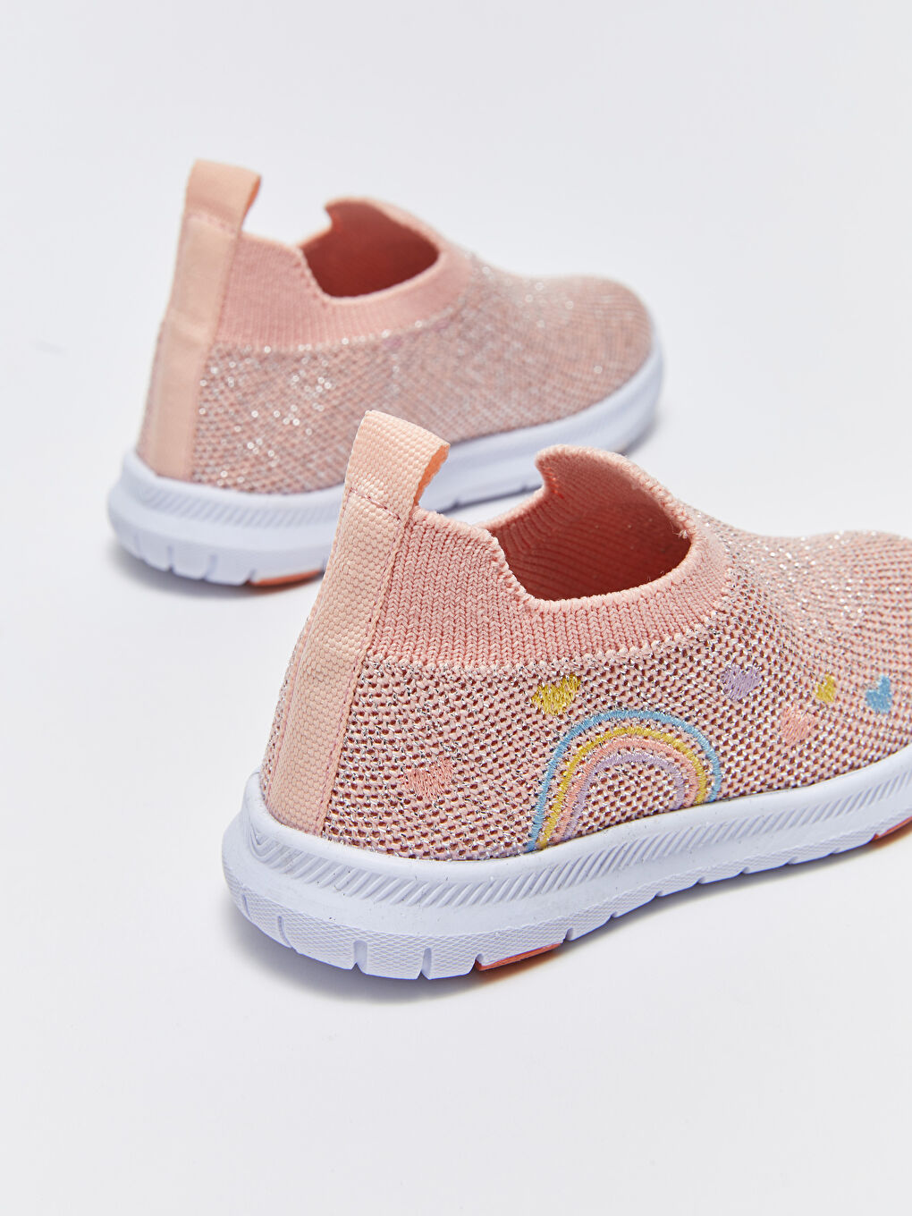 Pembe Nakışlı Kız Bebek İlk Adım Ayakkabısı-4