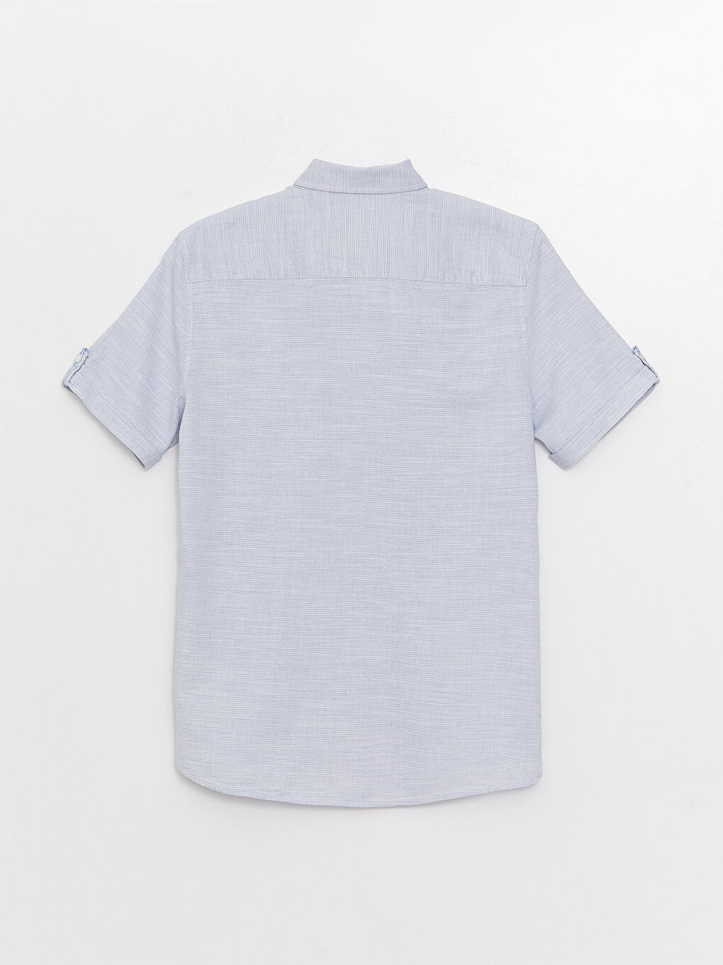 Mavi Slim Fit Kısa Kollu Armürlü Erkek Gömlek-6