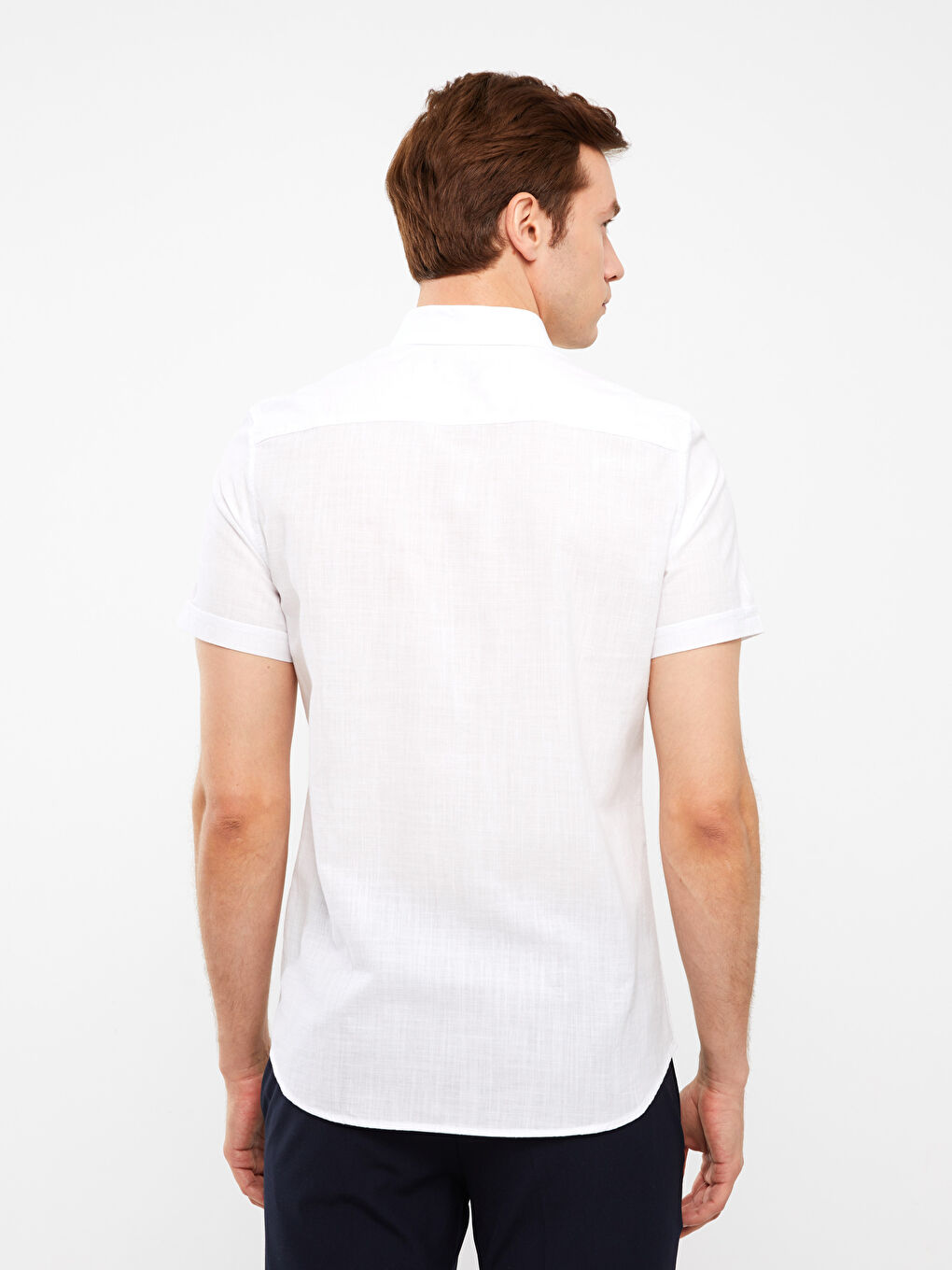 Slim Fit Short Sleeve Men's Shirt-4