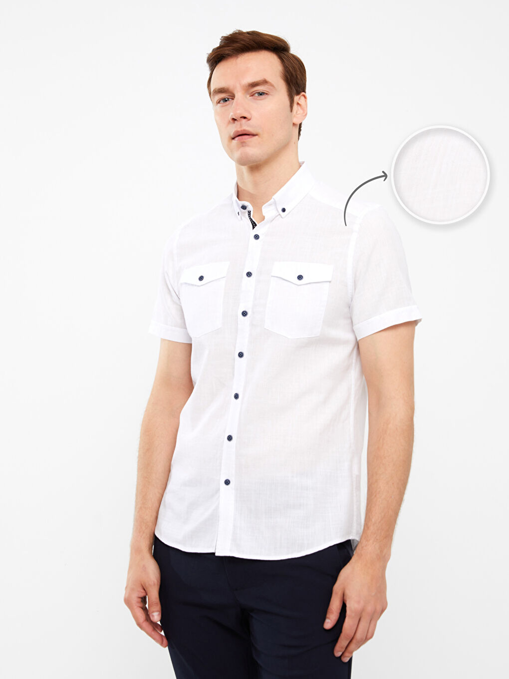 Slim Fit Short Sleeve Men's Shirt