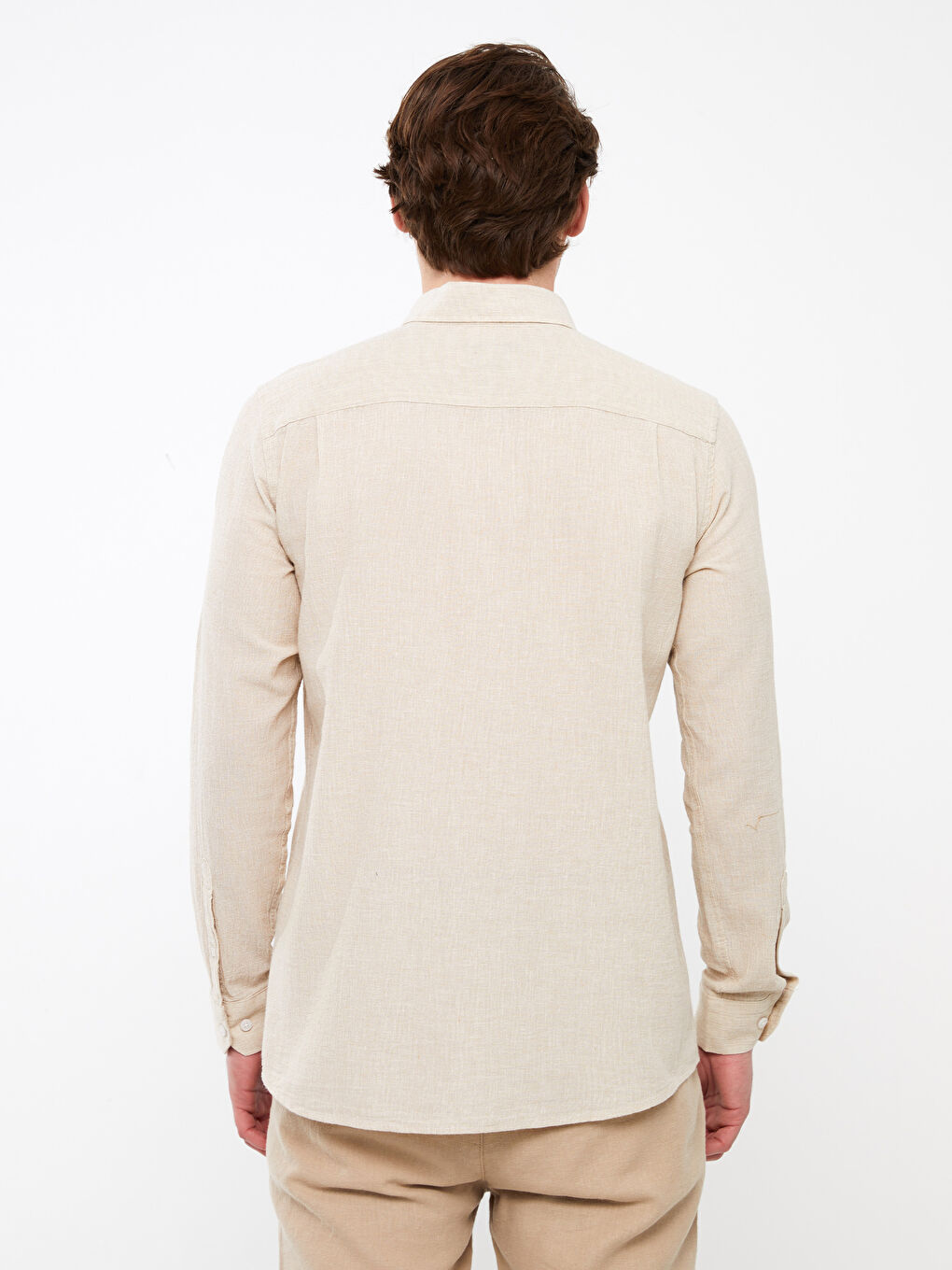 SOUTHBLUE Regular Fit Long Sleeve Linen Blend Men's Shirt -S3FD02Z8-R9J