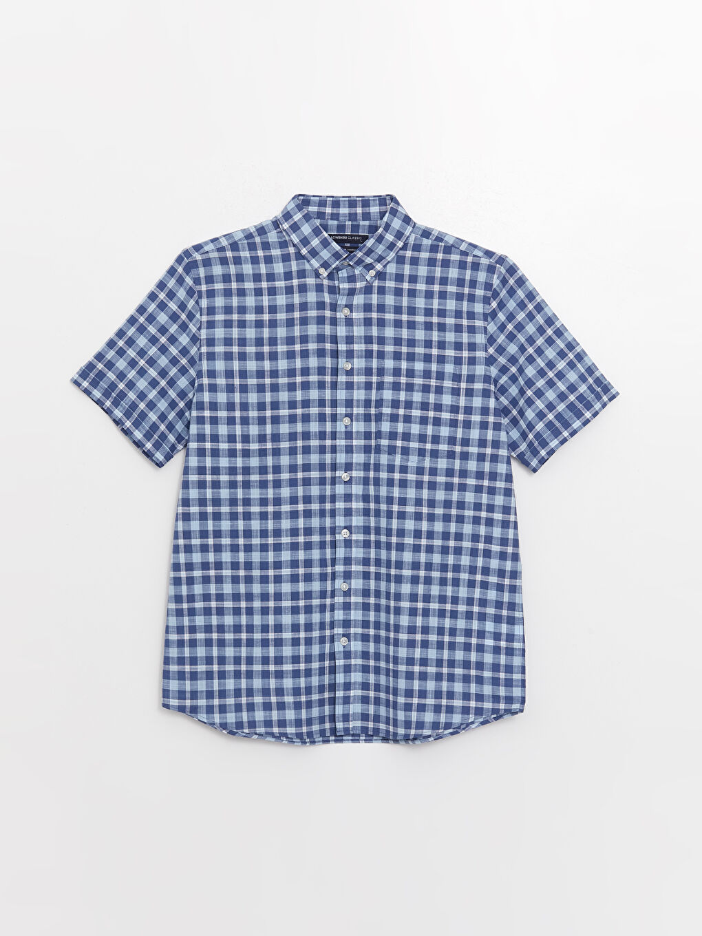 LCWAIKIKI Classic Regular Fit Short Sleeve Plaid Poplin Men's Shirt -S3FD04Z8-LN6