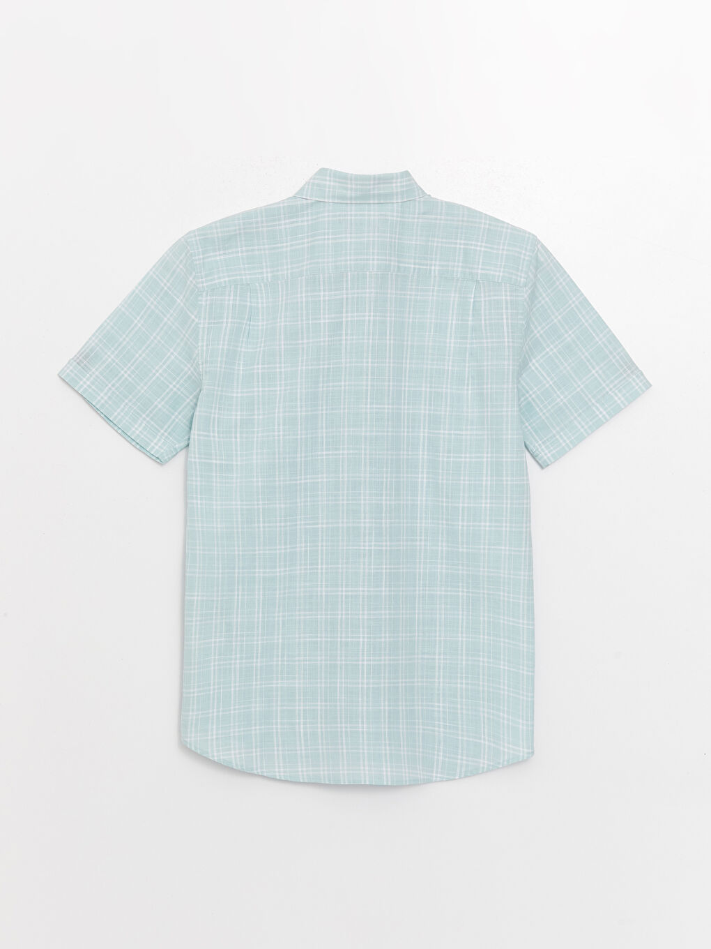 Chemise Pour Hommes À Manches Courtes En Popeline Écossaise Coupe Régulière-6