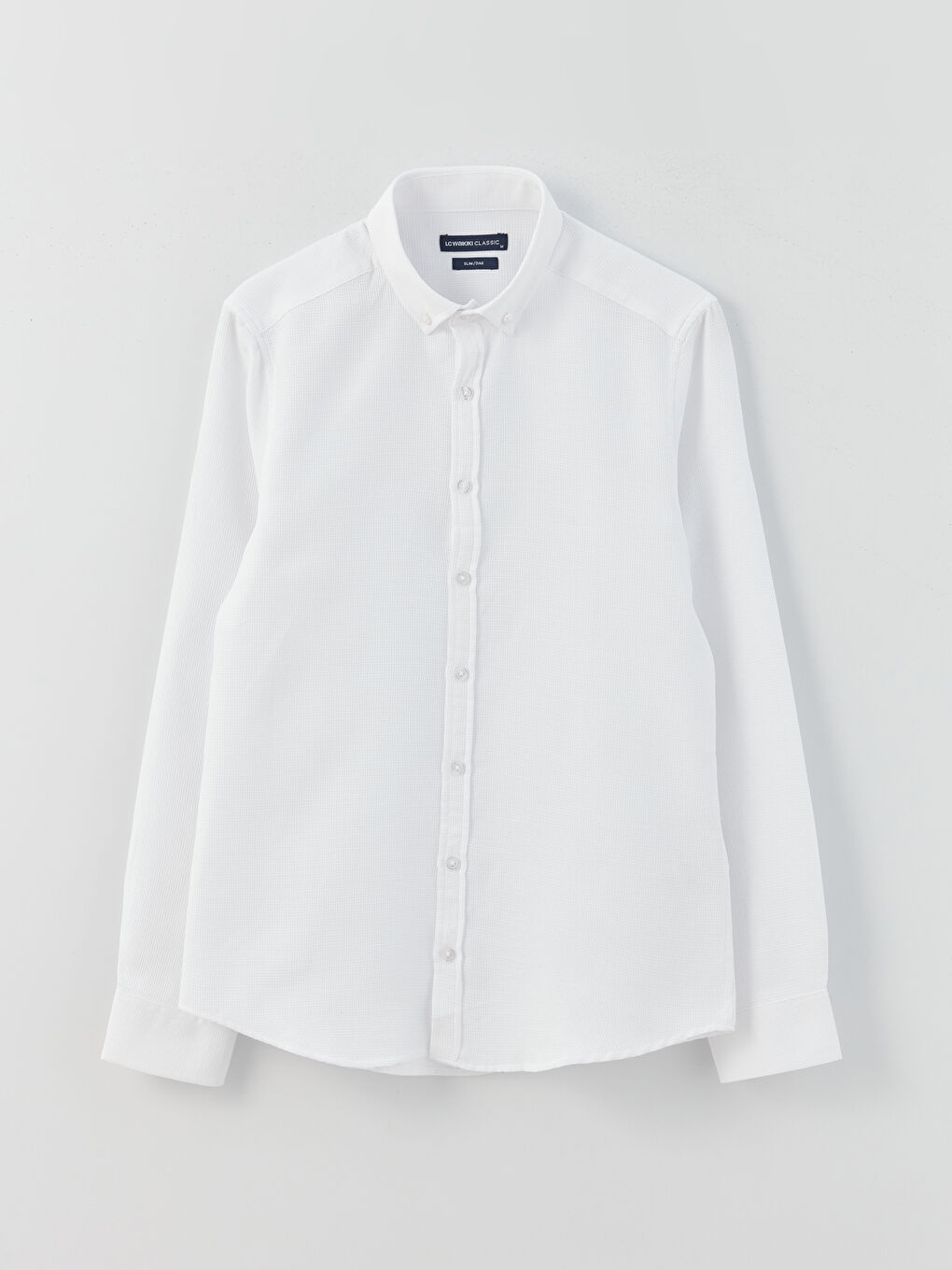 Muška košulja dugih rukava slim fit od dobby tkanine -S3FD15Z8-Q6K