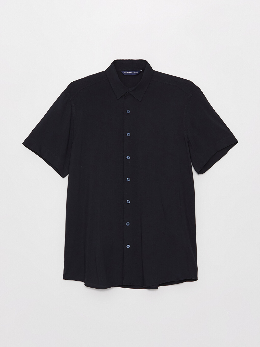 Chemise Pour Hommes À Manches Courtes En Viscose Coupe Régulière-5