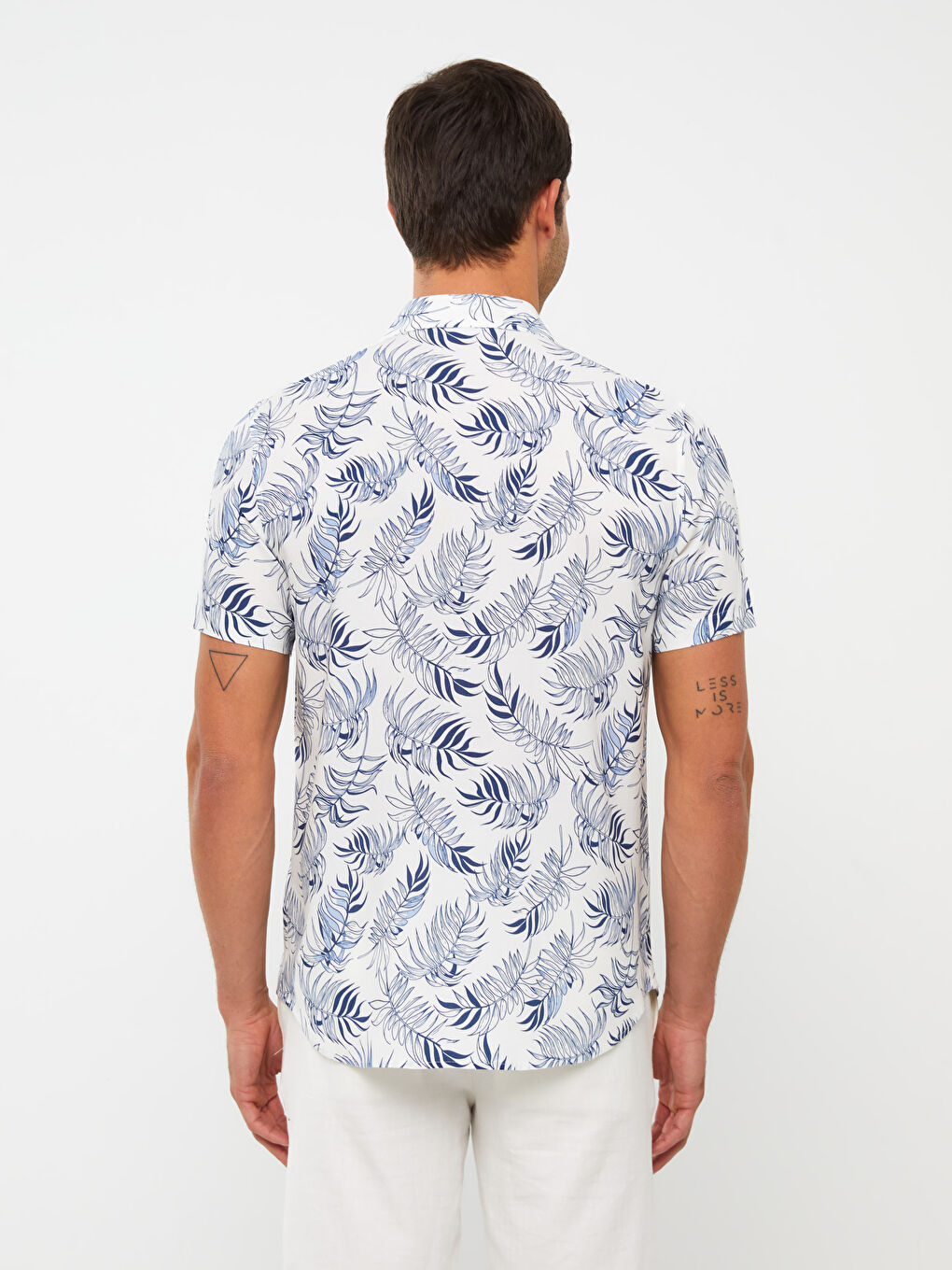 Regular Fit Short Sleeve Patterned Men's Shirt-4