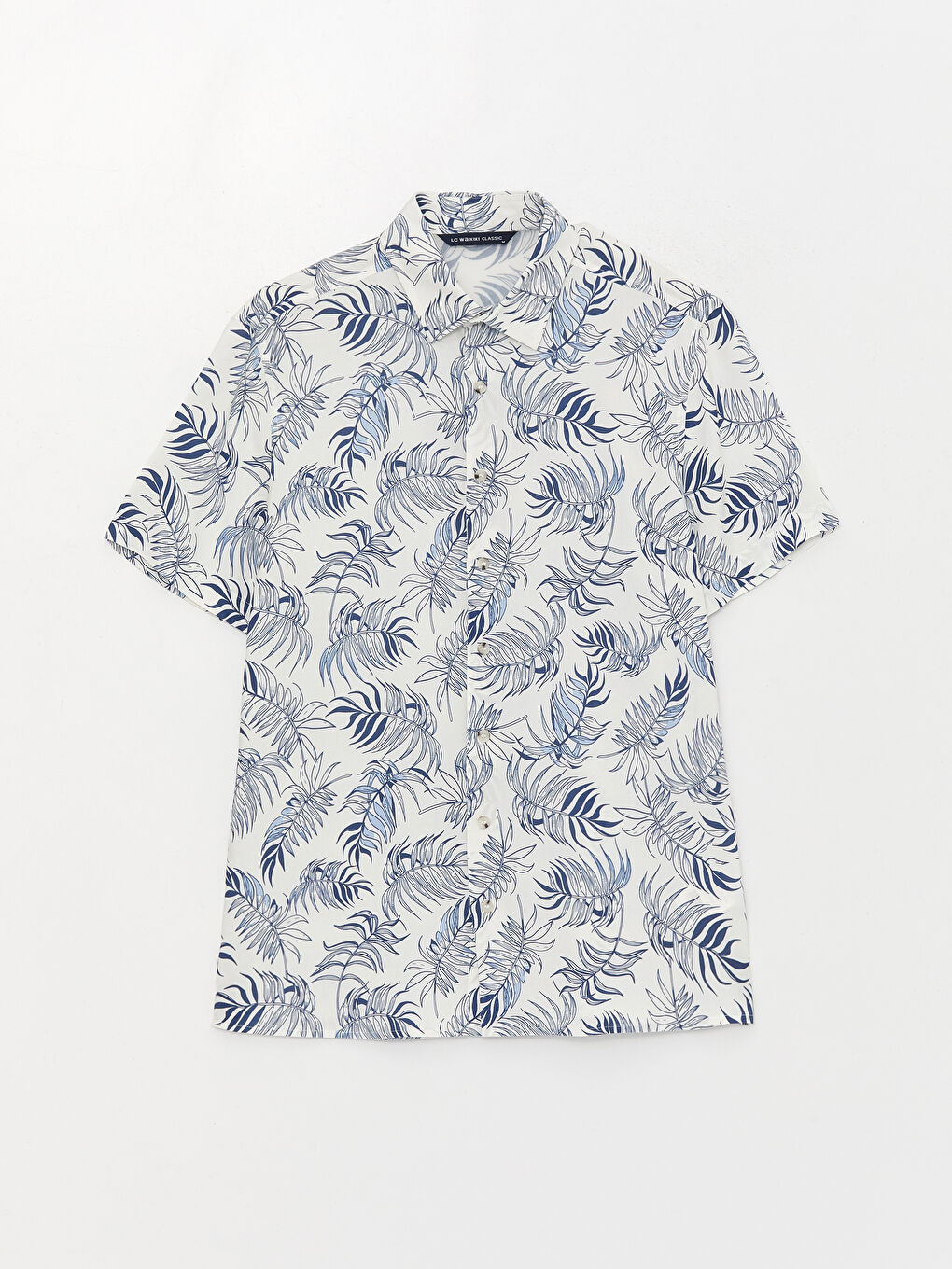 Regular Fit Short Sleeve Patterned Men's Shirt-5