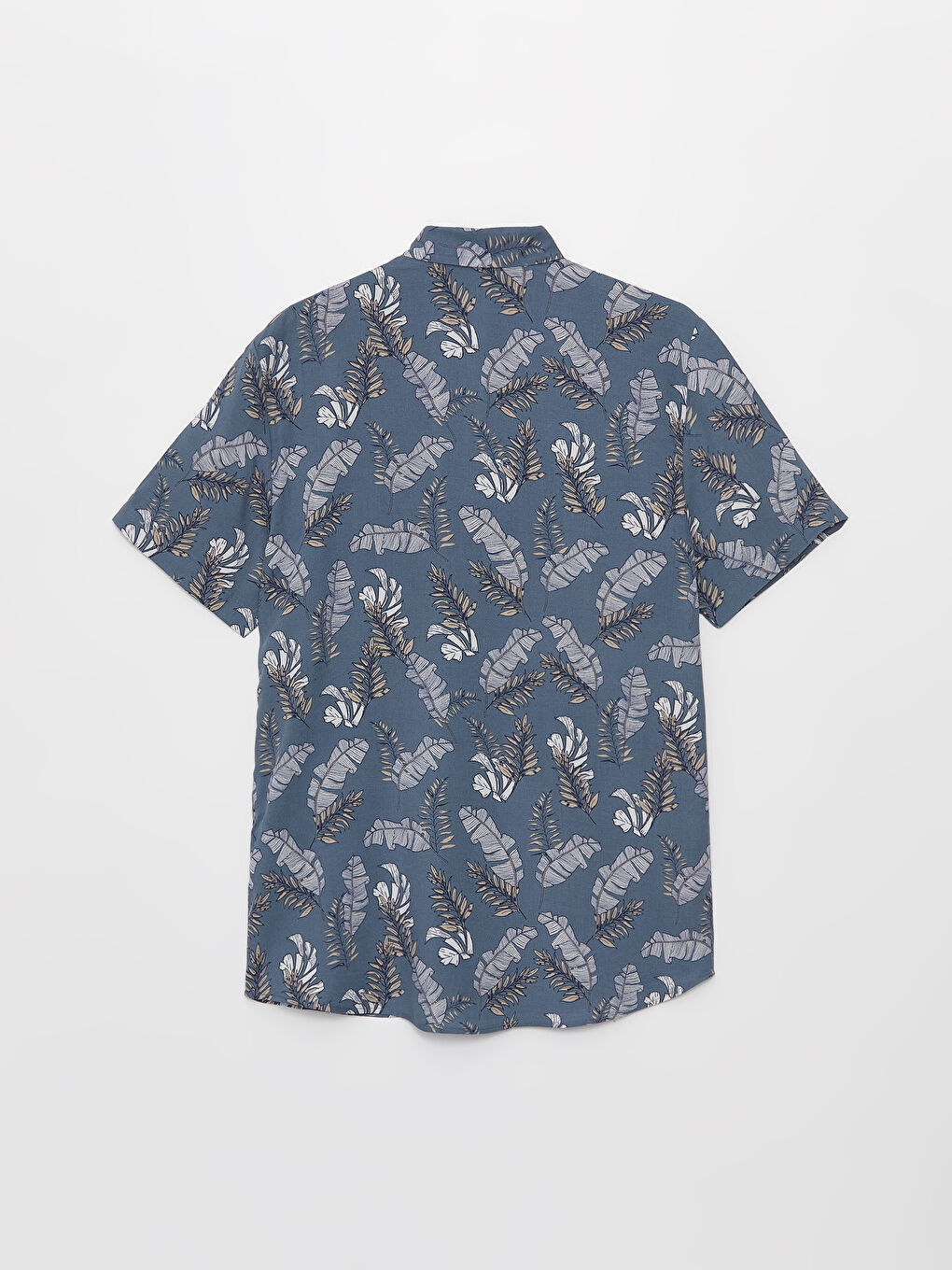 قميص رجالي بكم قصير عادي منقوش فيسكوز-6