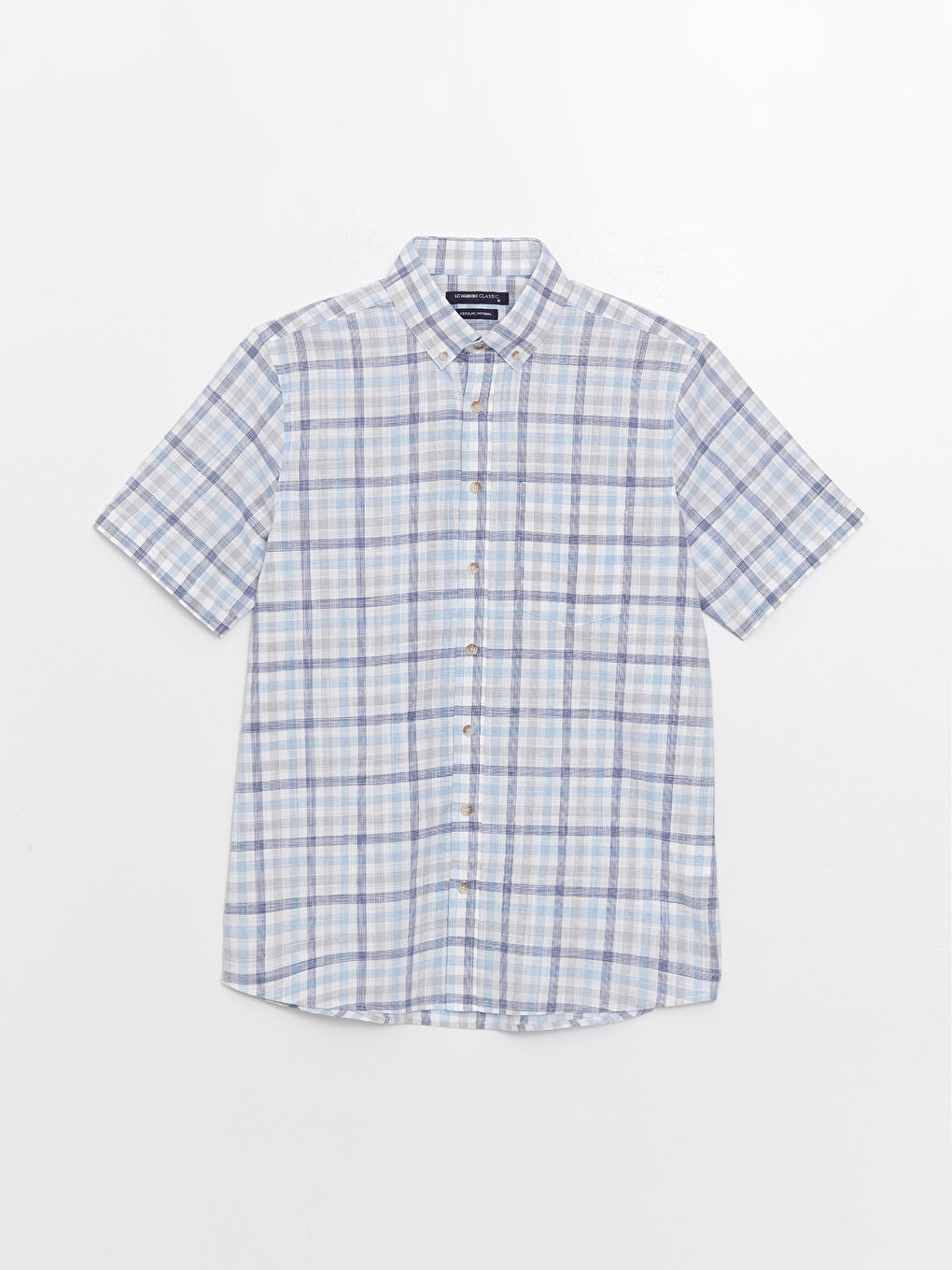 Chemise Écossais à Manches Courtes pour Hommes Ajustée Régulière-5