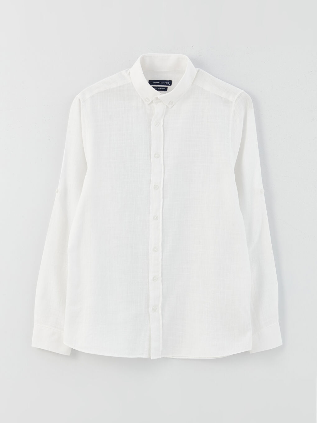 Chemise pour Hommes en Mélange de Lin à Manches Longues Coupe Régulière-5