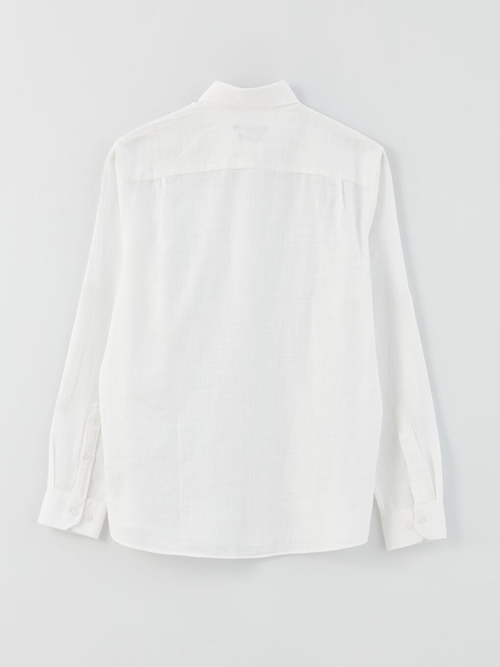 Chemise pour Hommes en Mélange de Lin à Manches Longues Coupe Régulière-6