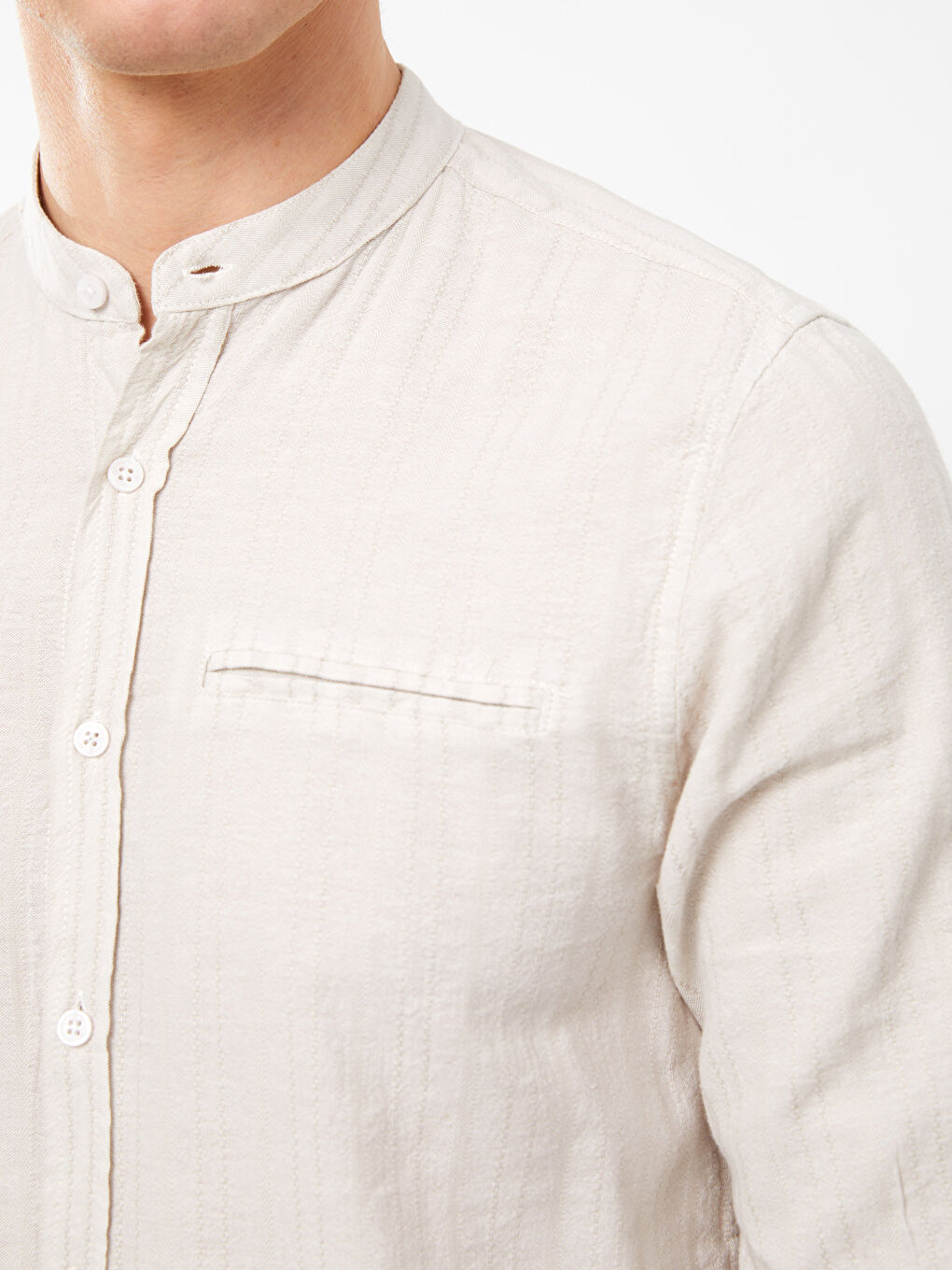SOUTHBLUE Regular Fit Long Sleeve Linen Blend Men's Shirt -S3FD29Z8-LEC