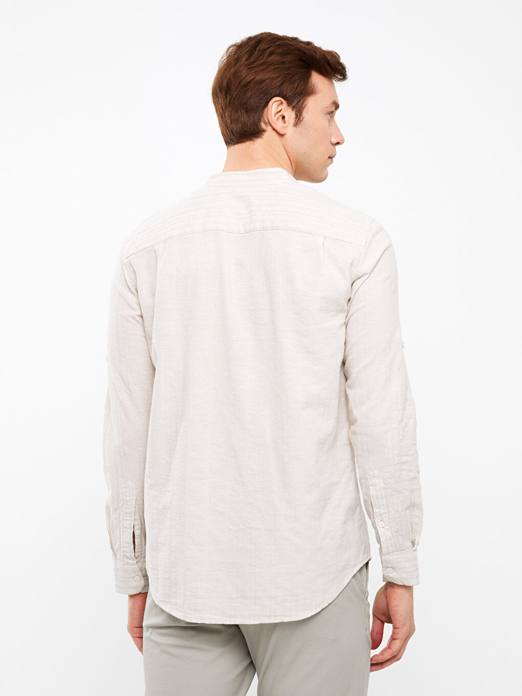 SOUTHBLUE Regular Fit Long Sleeve Linen Blend Men's Shirt -S3FD29Z8-LEC