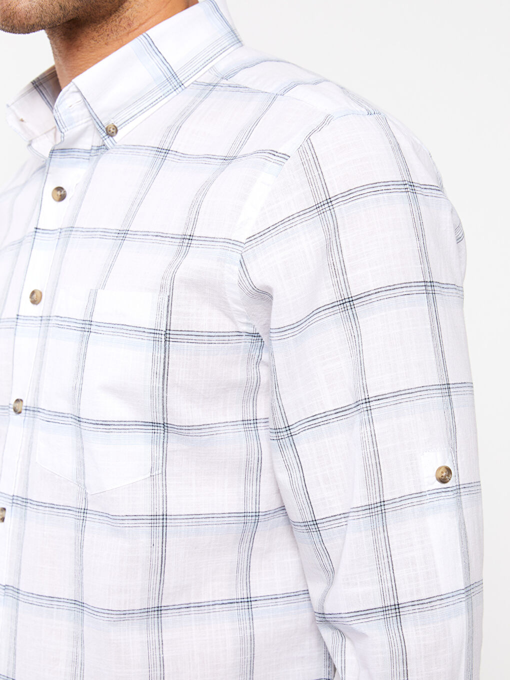 LCWAIKIKI Classic Regular Fit Long Sleeve Plaid Poplin Men's Shirt -S3FD31Z8-LPT