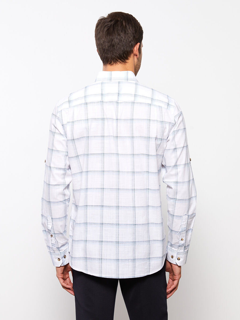 LCWAIKIKI Classic Regular Fit Long Sleeve Plaid Poplin Men's Shirt -S3FD31Z8-LPT
