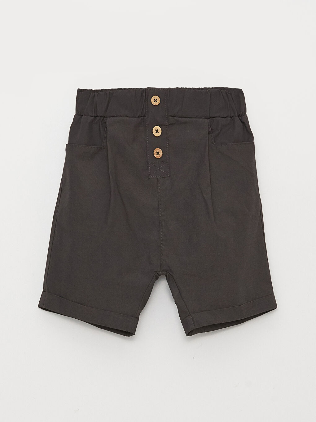 طقم قميص كاروهات كم قصير وبنطلون ولد رضيع - عبوة من قطعتين-2