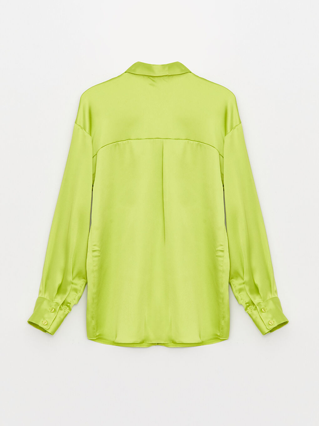 Plain Long Sleeve Satin Women's Shirt-6