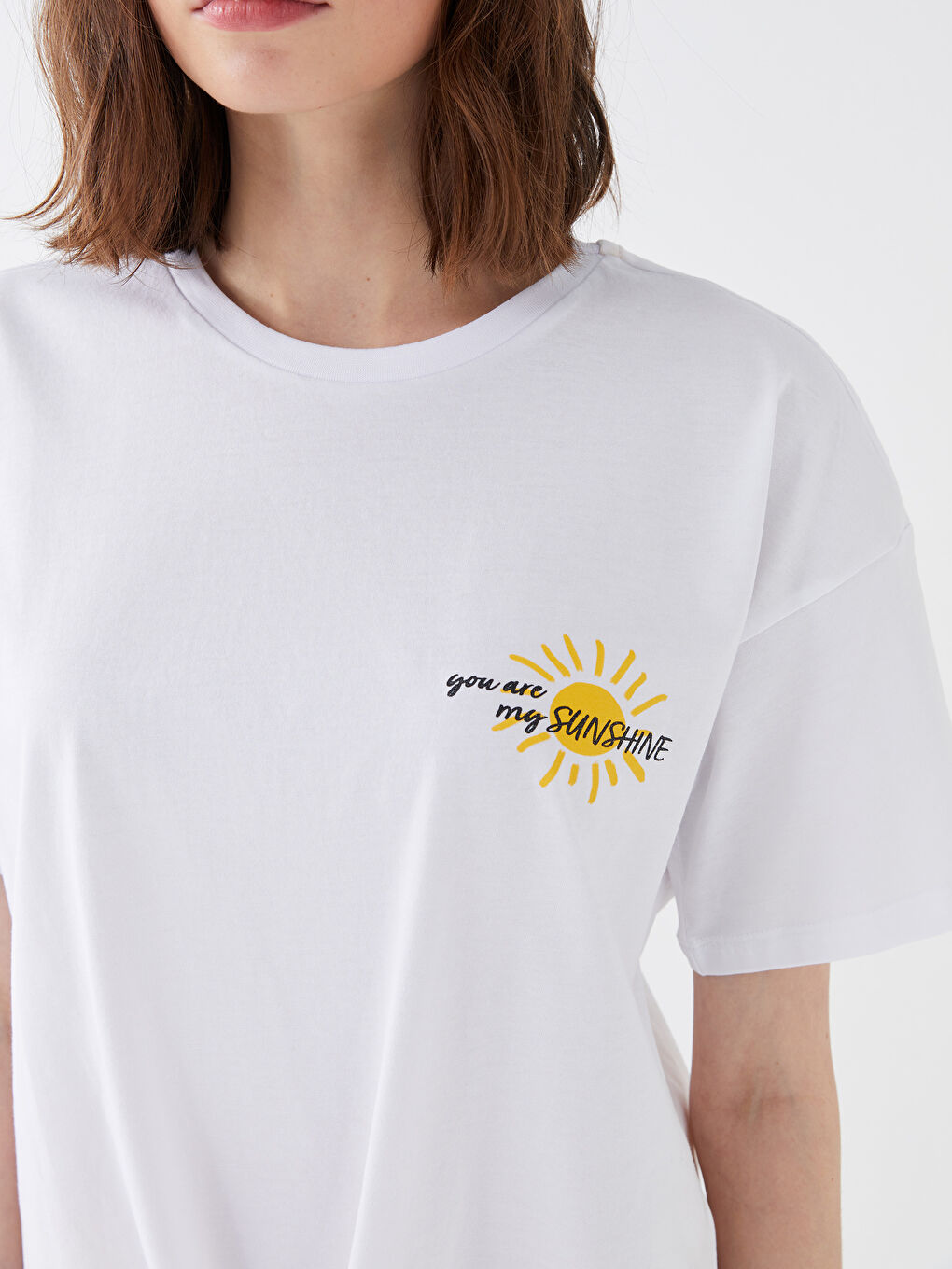 طقم بيجامة قصيرة مطبوع بياقة دائرية للسيدات-3