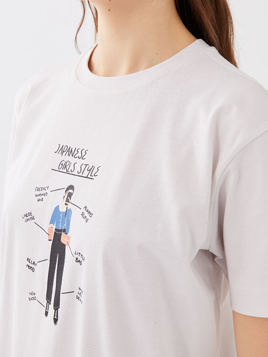 Crew Neck Printed Short Sleeve Women's Tunic-4