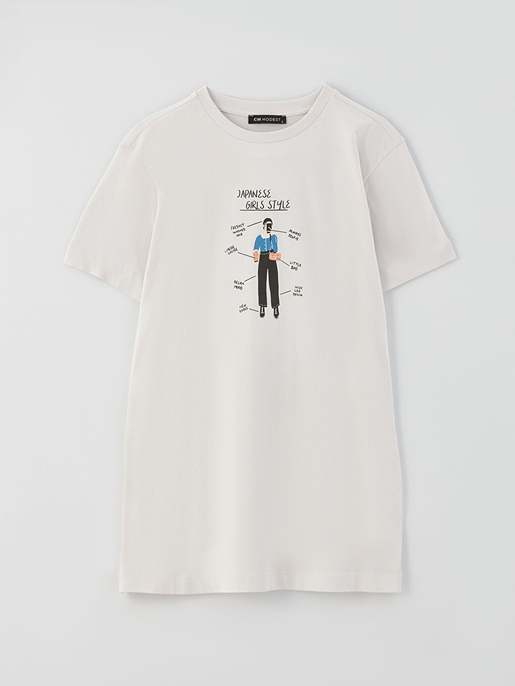 Crew Neck Printed Short Sleeve Women's Tunic-6