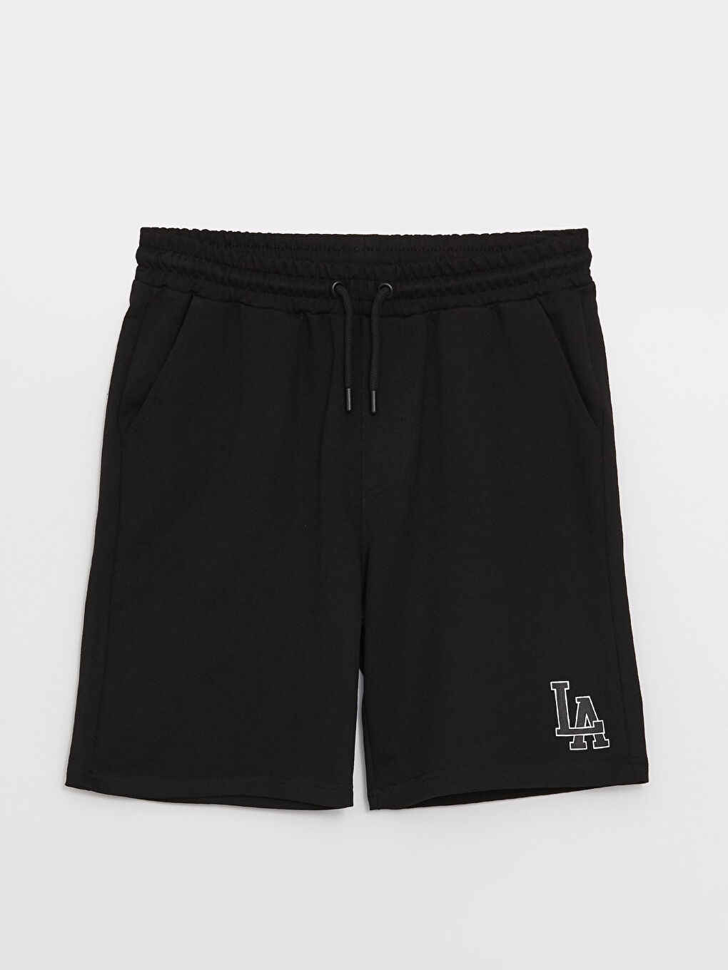 Siyah Standart Kalıp Erkek Şort-5