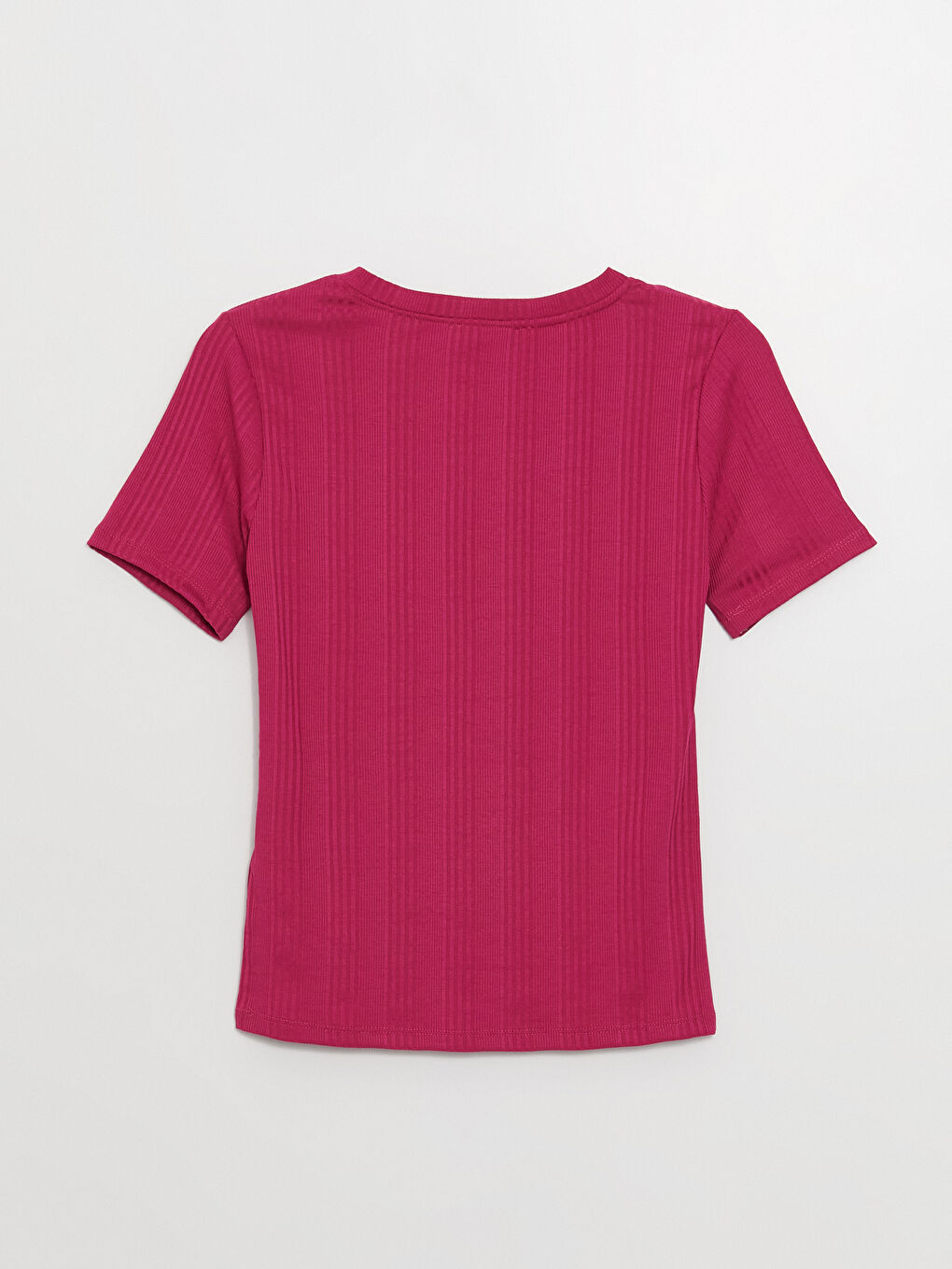 LCWAIKIKI Classic Crew Neck Self-Patterned Short Sleeve Women's T-Shirt -S3FD80Z8-GZN