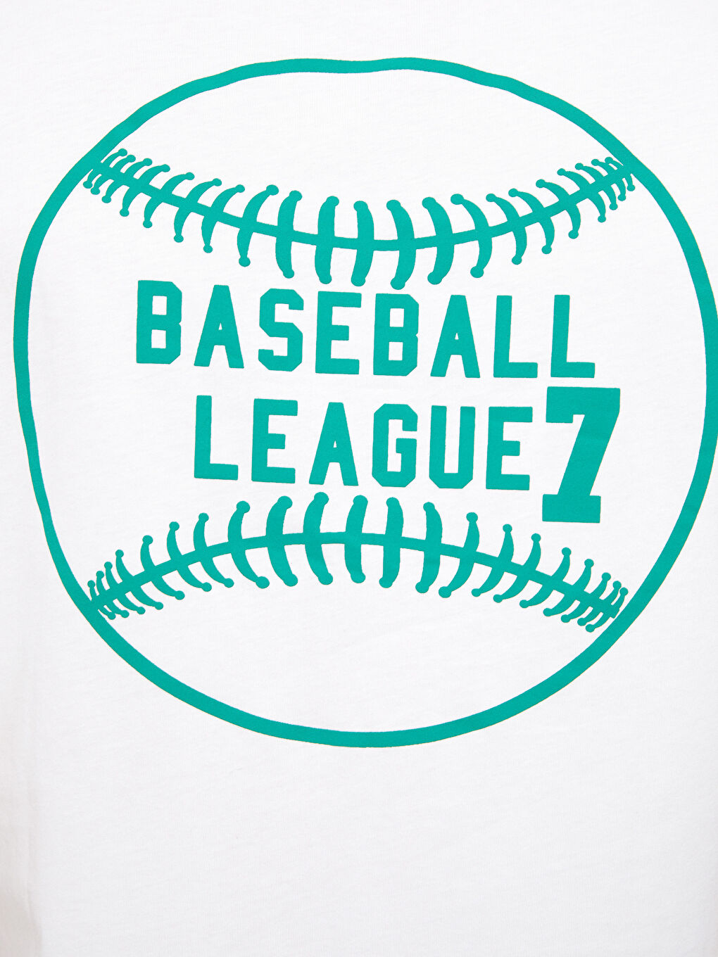 Beyaz Bisiklet Yaka Kısa Kollu Baskılı Penye Erkek Tişört-3