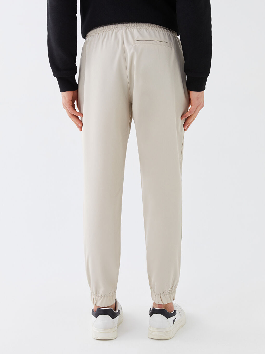 Bej Standart Kalıp Erkek Jogger Pantolon-3