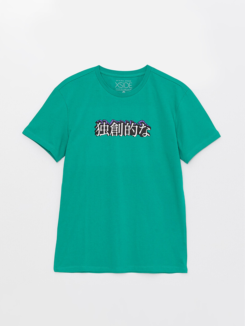 Crew Neck Short Sleeve Printed Combed Cotton Men's T-shirt-5