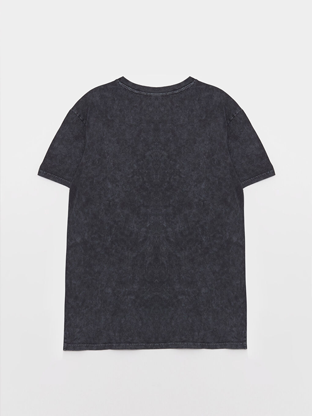 Antrasit Bisiklet Yaka Kısa Kollu Baskılı Penye Erkek Tişört-6