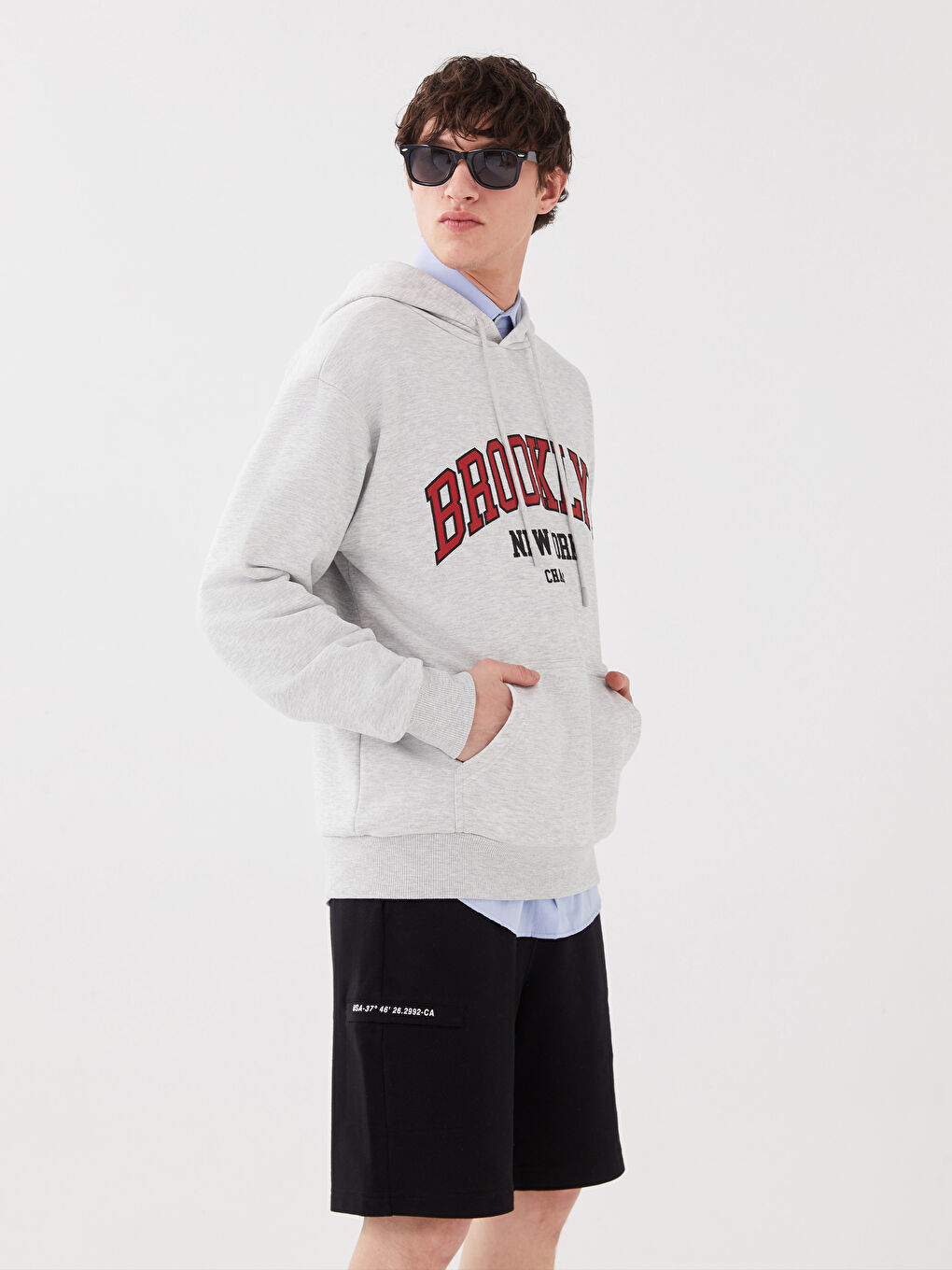 Siyah Standart Kalıp Erkek Şort