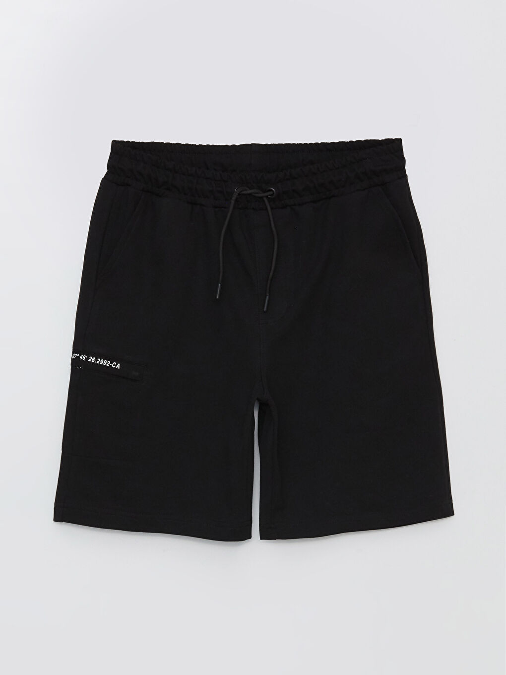 Siyah Standart Kalıp Erkek Şort-5