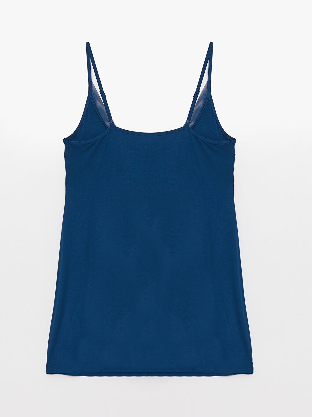 Petrol Petite V Yaka Düz Askılı Kadın Gecelik-6