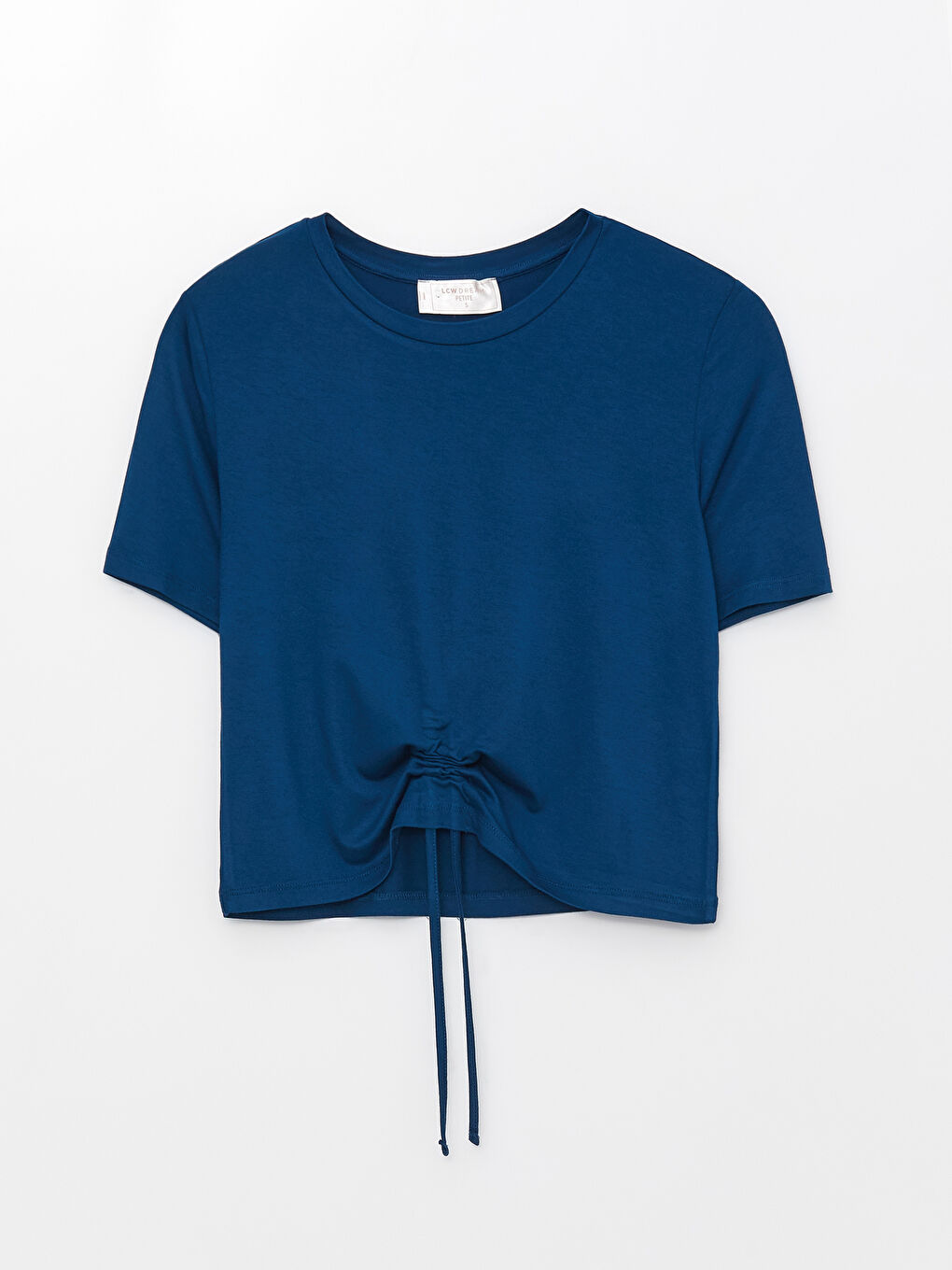 Petrol Petite Bisiklet Yaka Düz Kısa Kollu Kadın Pijama Takımı-3