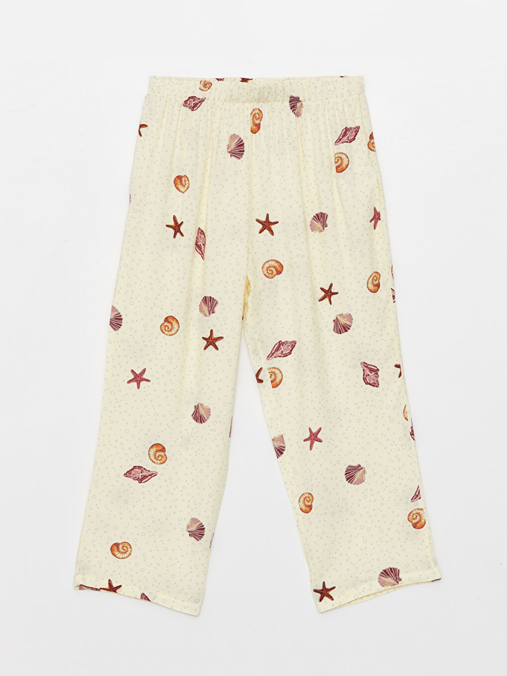 Ekru Petite Kare Yaka Desenli Askılı Kadın Pijama Takımı-4