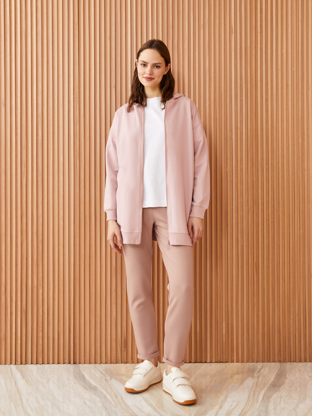 LCW Modest Hooded Regular Long Sleeve Oversize Women's Sports