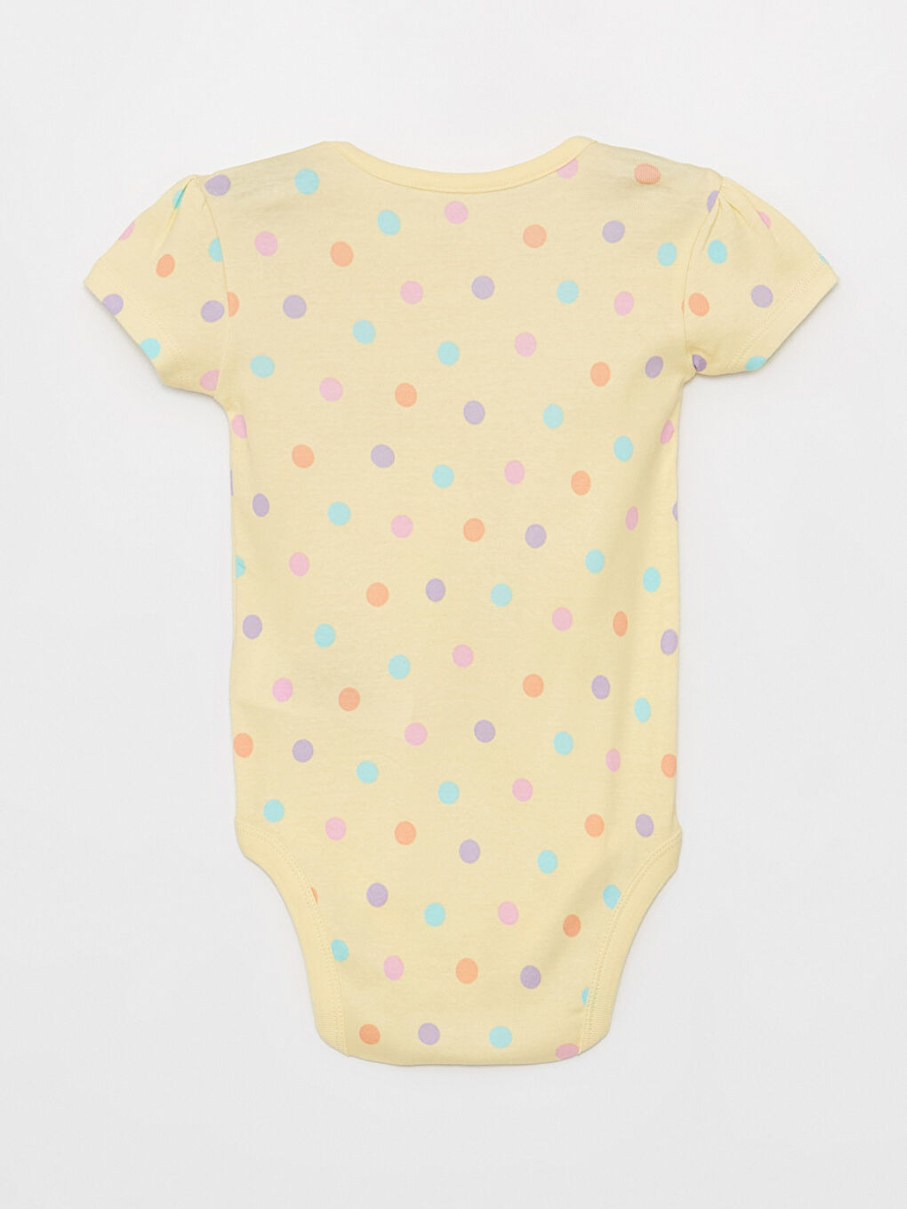 Body cu guler rotund, mânecă scurtă, imprimat, pentru bebeluși fete, cu capse, set de 2 bucăți-4