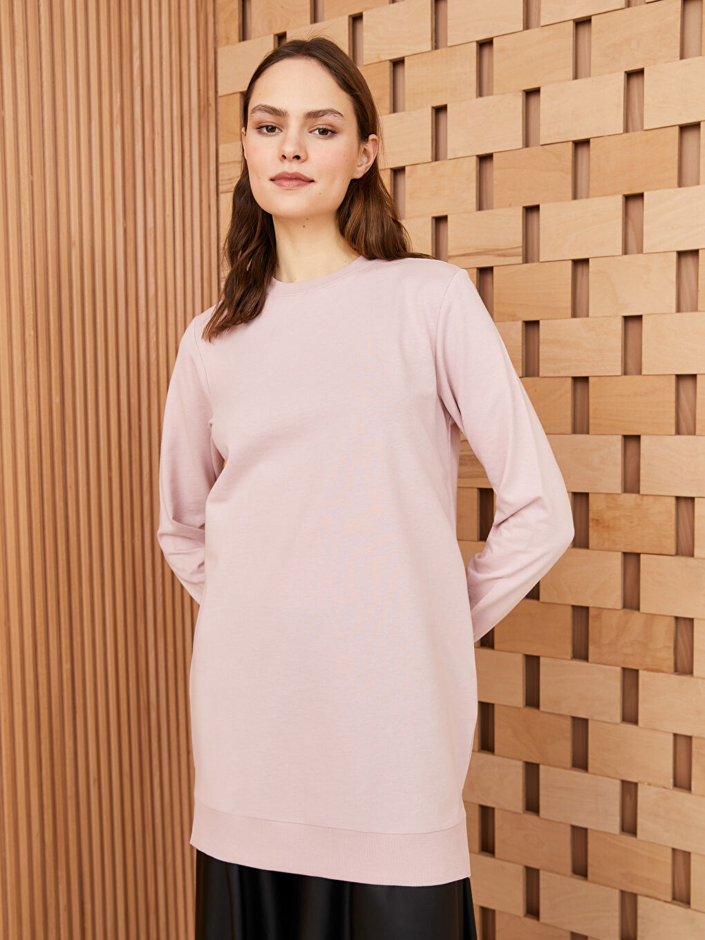 Tunique Sweatshirt à Manches Longues et Col Rond pour Femmes