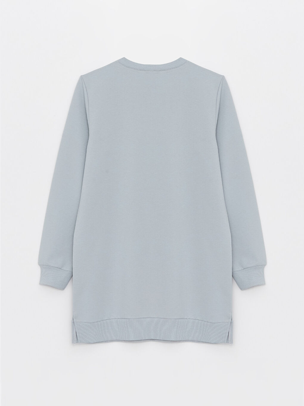 Mavi Bisiklet Yaka Düz Uzun Kollu Kadın Sweatshirt Tunik-6