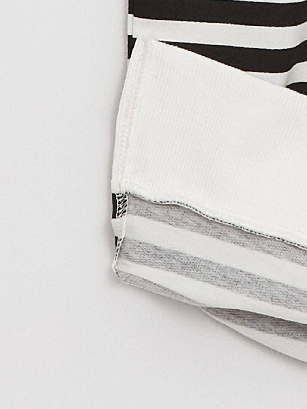 Siyah Kadın Bisiklet Yaka Çizgili Uzun Kollu Sweatshirt Tunik-7