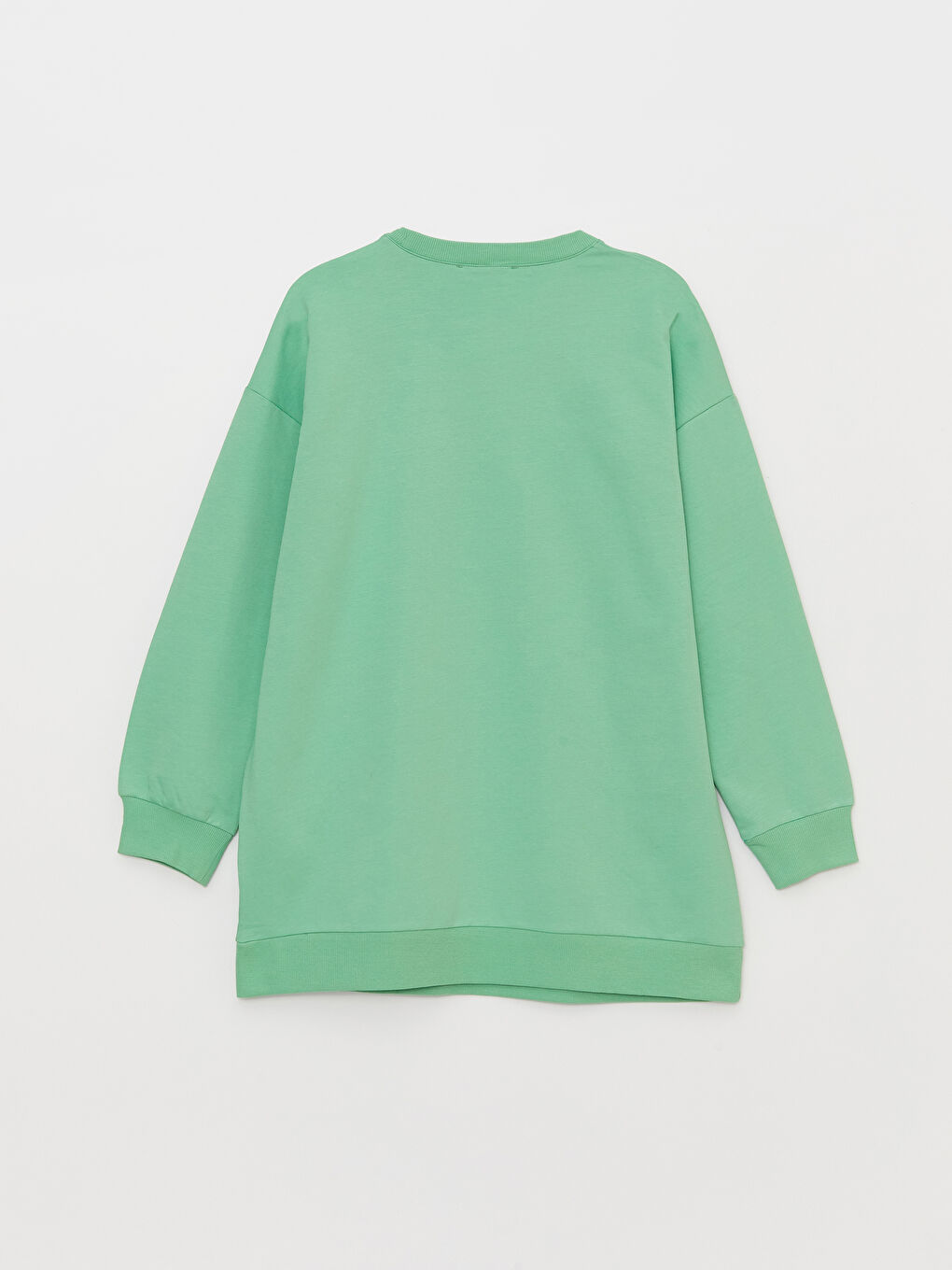 تونيك كنزة رياضية سادة برقبة دائرية وكم طويل للسيدات-6